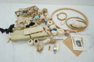 lot 350 image: Vintage Needle work supplies