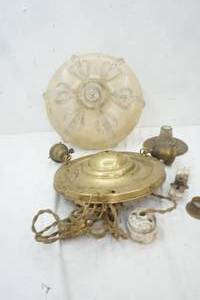 lot 420 image: Vintage ceiling light fixture