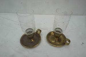 lot 458 image: Brass candle holders