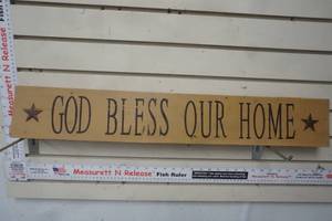 lot 474 image: God Bless our home sign