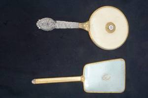 lot 510 image: vintage hand mirror