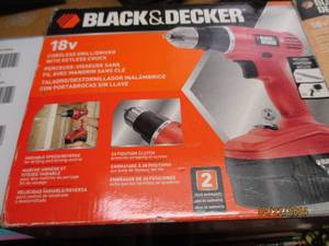 lot 102 image: Black and Decker 18v cordless drill...
