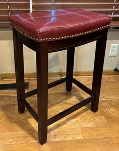 lot 43 image: Kitchen Stool with Rivet Accents