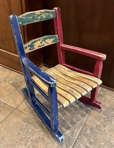 lot 230A image: Darling Vintage Childrens Rocking Chair