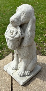 lot 200 image: Darling Cement Dog Sculpture