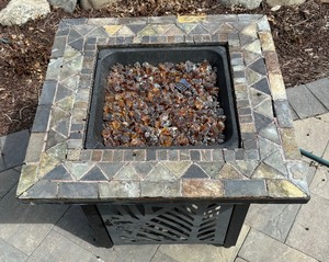 lot 214 image: Back Yard  Patio Propane Fire Pit