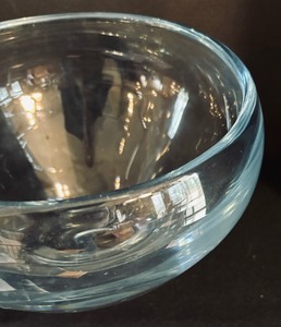 lot 242 image: Artisan Created  Signed Glass Bowl