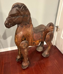 lot 1 image: Vintage MOBO Metal Riding Toy