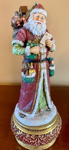 lot 58 image: Wonderful Christmas Santa Figurines Including Santas Wishes by ROMAN