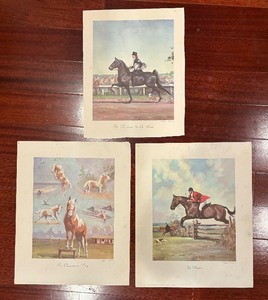 lot 273 image: 9 Paintings (Prints) of Horses by Wesley Dennis