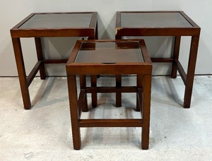 lot 147 image: Set of Three Display Case Style Accent Tables