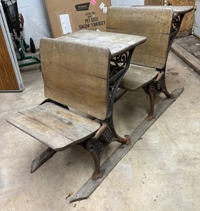 lot 282 image: Charming Vintage Childrens Desks