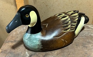 lot 340 image: Three Wooden Decorative Duck Figurines