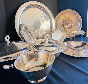 lot 311 image: Stunning Silver Plate Serving Items for All Holiday Parties