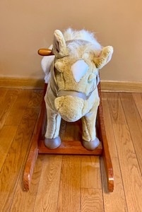lot 84 image: Chrisha Playful Plush Rocking Horse Light Brown