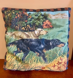 lot 88 image: Really Cute Dog Themed Lot with a Pillow, Wallhanging, Light Switch Cover and More