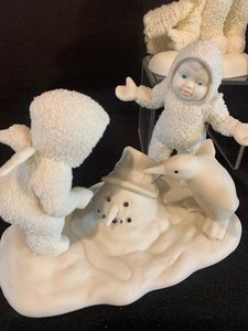 lot 93 image: Department 56 Snow Babies Including Free Advice