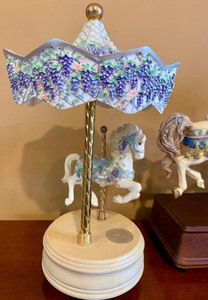 lot 97 image: Wonderful Collection of Vintage Carousel Horses Including Music Boxes by San Francisco Music Box Company