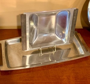 lot 156 image: Variety of Vintage Silver Plated and More Serving Pieces