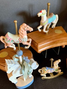 lot 394 image: Lovely Collection of Carousel Horses