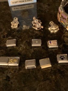 lot 198 image: Fun Charm Link Bracelets
