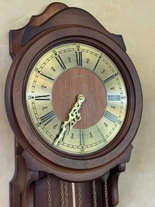 lot 11 image: Vintage German Hermle Wall Clock