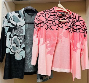lot 185 image: Two Beautiful Elegant Cardigan Sweaters with Lovely Colors by Ming Wang