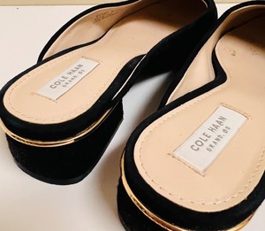 lot 172 image: Beautiful Black Slip-on with Beautiful Gold Embellishment on the Heal by Cole Haan