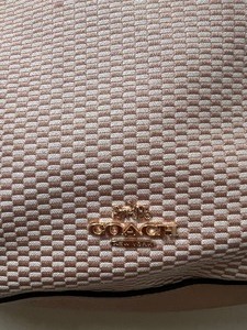 lot 155 image: Just in Time for Summer with this Cream and Tan Coach Handbag
