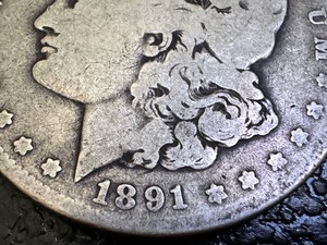 lot 14B image: 1891-O United States Morgan Silver Dollar Coin