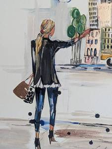 lot 211 image: Meet Me in New York Small Canvas Print by Colleen Karis