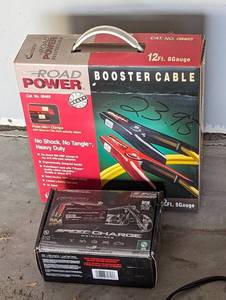 lot 142A image: Battery Chargers and Jumper Cables