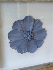 lot 193 image: Pair of Framed Decorative 3D Flowers