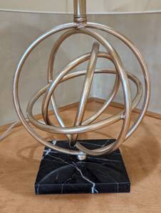 lot 87 image: Large Gold Orb Table Lamp