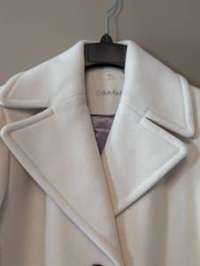 lot 103 image: New Calvin Klein Ivory Wool Blend Jacket