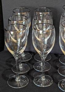 lot 84 image: Silver Rimmed Wineglasses