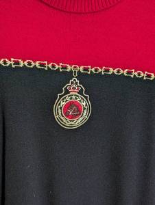 lot 148 image: St. John Red and Black Equestrian Sweater