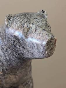 lot 2A image: Amazing Large Carved Stone Bear Sculpture