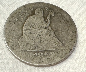 lot 35A image: United States Silver Seated Quarter Dollar Coin & United States Walking Liberty Silver Quarter Dollar Coin