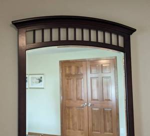 lot 8A image: Espresso Mirrored Dresser