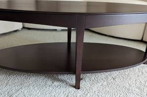 lot 1A image: Shermag Oval Coffee Table