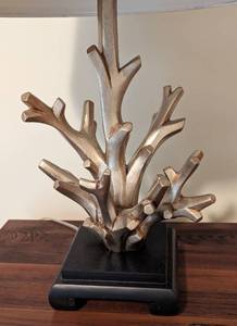 lot 52 image: Decorative Gold Faux Coral Table Lamp