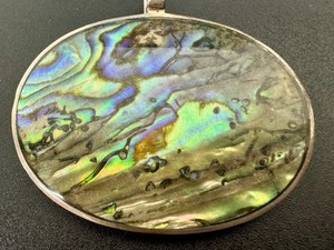 lot 151A image: Beautiful Sterling Silver and Abalone Pendant