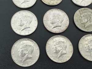 lot 230 image: (9) 1967 Kennedy Half Dollar Coins