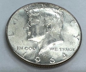 lot 224 image: (4) 1964 Kennedy Half Dollar Coins