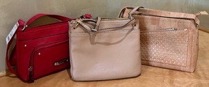 lot 161 image: Options Three Beautiful Handbags and Leather One Brand New