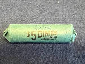 Roll of Silver Roosevelt Dimes - 1957, 58, 59 & 1960