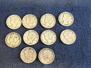 10 Mercury Dimes