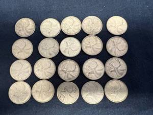 20 Canadian Silver Quarter Dollars