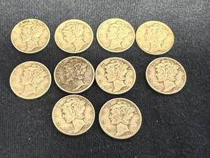 10 Mercury Dimes